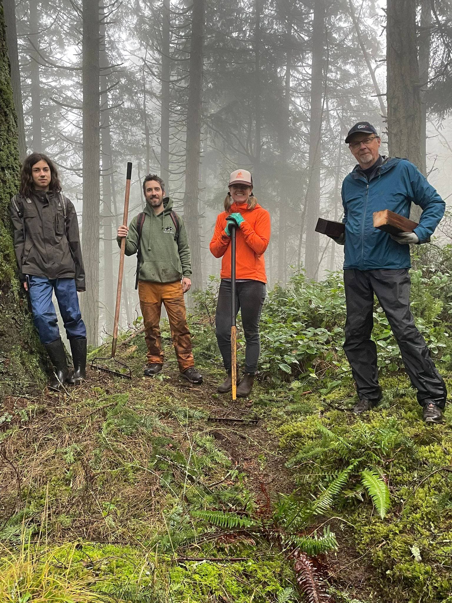 Trail maintenance volunteers
